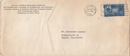 United States Perfin U&P On Letter Sent To Yugoslavia , Philadelphia PA 1956 - Perforados