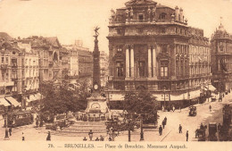 BELGIQUE - Bruxelles - Place De Brouckère - Monument Anspach - Carte Postale Ancienne - Squares