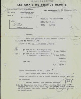 ANVERS – LES CHAIS DE FRANCE REUNIS – Facture (10.12.1975) - 1950 - ...