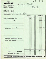 BINCHE/BEAUMONT – Ets. ANCART  – Butagaz Shell - Facture (31.07.1951) - 1950 - ...