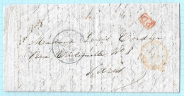 REUNION Lettre Avec Correspondance ST DENIS 7 AOUT 1861 Pour Paris TàD Arr Au Verso - Storia Postale