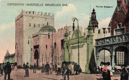 BELGIQUE - Bruxelles - Pavillon Espagnol - Animé - Colorisé - Carte Postale Ancienne - Squares