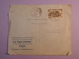 DE6 AOF    BELLE LETTRE  1954 DAKAR   A PARIS FRANCE   +AFFR. INTERESSANT+++ - Cartas & Documentos