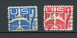 USA : POSTE AÉRIENNE - N° Yvert 50+51 Obli. - 3a. 1961-… Oblitérés