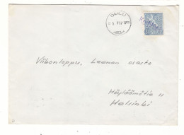 Finlande - Lettre De 1957 - Oblit Griffe Koitihararin  ? - Cachet De Oulu , Sockenbacka Et Helsinki - - Covers & Documents