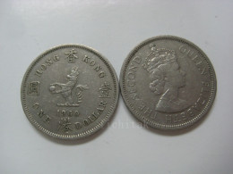 Hong Kong 1960-1975 QEII $1 Coin , 1 Dollar , Used Conditions ,Year Random - Hong Kong