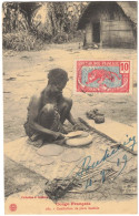 Congo Français - Brazzaville - Confection De Plats Batékés - 10c Moyen Congo RF - Carte Postale Pour Mazières (France) - Cartas & Documentos