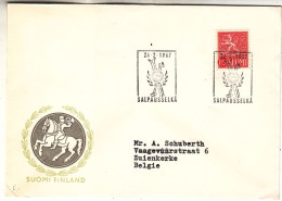 Finlande - Lettre De 1967 - Oblit Salpausselka - Ski - - Covers & Documents