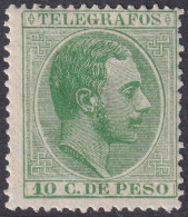 Philippines 1886 Telégrafo Ed 13 Filipinas Telegraph MNG(*) - Philippines