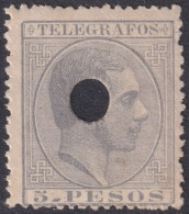 Philippines 1880 Telégrafo Ed 7 Filipinas Telegraph Punch (taladrado) Cancel - Filipinas