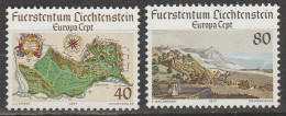 Liechtenstein Europa 1977 N° 612/ 613 ** Paysages - 1977