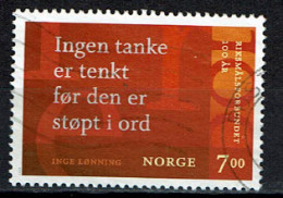 Norway 2007 - Yv.1564  Mi.1624 - Used - Riksmål, Noorse Schrijftaal, Riksmaal, Riksmalforbundet - Usados