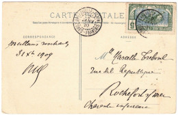 Congo Français - Brazzaville-Plaines - Mission Catholique De Brazzaville - Charpentiers - 5c Moyen Congo RF - 1910 - Cartas & Documentos