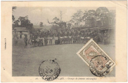 Congo Français - Brazzaville-Plaines - Groupe De Femmes Missangbas - 1c Moyen Congo RF - Carte Pour La France - 1919 - Briefe U. Dokumente