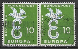 ALLEMAGNE   -  1958 .  Y&T N° 164 Oblitérés  En  PAIRE .      EUROPA - 1958
