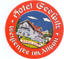 Etiket Etiquette - Hotel Geespitz - Weissensee Im Allgäu - Etiquetas De Hotel