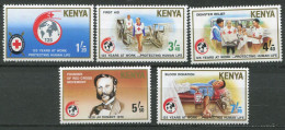 Kenya ** N° 469 à 473 - 125e Ann. De La Croix-Rouge Et Du Croissant-Rouge - Kenya (1963-...)