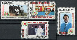 Rwanda ** N° 1237 à 1240 - 25e Ann. De L'indépendance - Unused Stamps