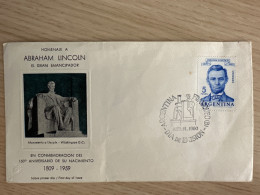 1960 Argentina  ABRAHAM LINCOLN - FDC