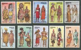 Kenya ** N° 391 à 395 - 487 à 491 - Costumes De Cérémonie Traditionnels - Kenya (1963-...)