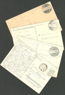 FREIBURG Breisgau 1915-17 4x Belege FELDPOST Auf Ansichtskarten + Fr.-Orts-o > Braunschweig 1x / Jugenheim 3xHeimatbeleg - Feldpost (postage Free)