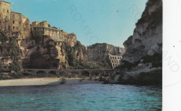 CARTOLINA  TROPEA,VIBO VALENTIA,CALABRIA-SPIAGGIA "MARE PICCOLO"-MARE,SOLE,ESTATE,VACANZA,BELLA ITALIA,VIAGGIATA 1967 - Vibo Valentia