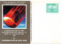 60351 - DDR - 1978 - 10Pfg Gr.Bauten PGAKte "Sojus-29 / Weltraumflug UdSSR-DDR", Ungebraucht - Rusland En USSR