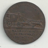 ANGLETERRE - Mail Coach Half Penny Token - B/TB - Other & Unclassified