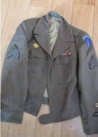 WW1 US ARMY Jacket  SHAEF Patch  Named - 1939-45