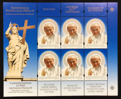 POLONIA POLSKA 2014 FOGLIETTO G.P. II° Santo Subito  EMISSIONE CONGIUNTA VATICANO Nuovo COD F.004 - Unused Stamps