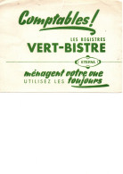 Buvard Registres Vert- Bistre Coupures - Stationeries (flat Articles)