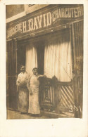 Boran * Carte Photo * Devanture Façade Boucherie Charcuterie H. DAVID * Commerce Magasin - Boran-sur-Oise