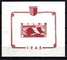 1945 - Italia - Emissioni Locali - Aosta 14BF Allegorie - Non Dentellato    ------- - Centraal Comité Van Het Nationaal Verzet (CLN)