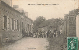 Ansauvillers * Rue Et école Des Garçons * Villageois élèves Enfants - Andere & Zonder Classificatie