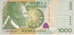 BILLETE DE ALBANIA DE 1000 LEKE DEL AÑO 2001  (BANKNOTE) - Albanien