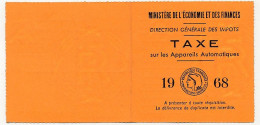 Taxe Sur Les Appareils Automatiques, Année 1968 - (Baby-Foot) - Marseille - Sonstige & Ohne Zuordnung