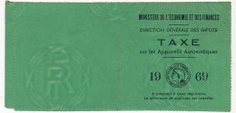 Taxe Sur Les Appareils Automatiques, Année 1969 - (Billard Electrique) - Marseille - Other & Unclassified