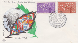 Enveloppe  FDC  1er  Jour   FRANCE   EUROPA    Jumelage   TÜBINGEN  -  AIX  EN  PROVENCE   1962 - 1962