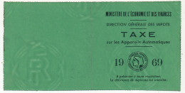 Taxe Sur Les Appareils Automatiques, Année 1969 - (Billard Electrique) - Marseille - Other & Unclassified