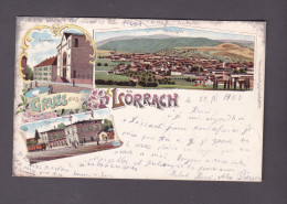 AK Gruss Aus Lörrach ( Chromo Lithographie Bahnhof Gare   57495) - Loerrach