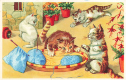 ANIMAUX & FAUNE - Chats - Dessins De Chats - Colorisé - Carte Postale Ancienne - Cats