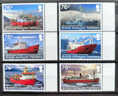 British Antarctic Territory 2017 MNH - Research Ships - Unused Stamps