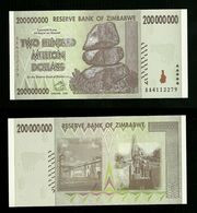 Zimbabwe - 200000000 Dollars - Unc  Pick. 81 - Zimbabwe