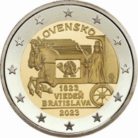 2 Euro ESLOVAQUIA 2023 VIENA-BRATISLAVA - SLOVAKIA - UNC - SIN CIRCULAR - NEW 2€ - Slovaquie