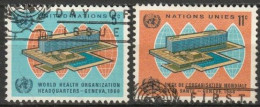 UNO New York 1966 Mi-Nr.166 - 167 O Gestempelt Einweihung Des Amtssitzes Der WHO ( 4623) Günstiger Versand 1,00€ - 1,20€ - Usati