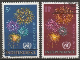 UNO New York 1967 Mi-Nr.177 - 178 O Gestempelt Unabhängigkeit Ehemals Abhängiger Gebiete( 4663)  Versand 1,00€ - 1,20€ - Usati