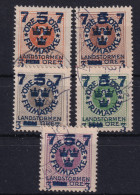 SWEDEN 1918 - Canceled - Sc# B22-B26 - Gebraucht