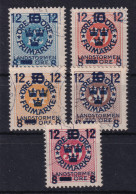 SWEDEN 1918 - Canceled - Sc# B27-B31 - Used Stamps