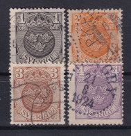 SWEDEN 1911-19 - Canceled - Sc# 95-98 - Usados