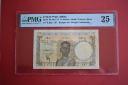Banknotes  French West Africa 25 Francs 17.8.1943 PMG 25 - Stati Dell'Africa Occidentale